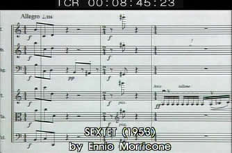 The score "Sextet" composed by Ennio Morricone in 1953 (15 years old)