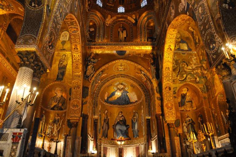 The Palatine church in of Palermo, its Is UNESCO world cultural heritage