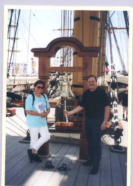 Rainer and his wife in boat tourism in 1997