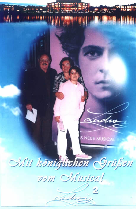 A family photo in Rainer hometown Fussen's Musical Theatre in 2005, it is printed on 2005 new year greeting card sent by Rainer  Chilian