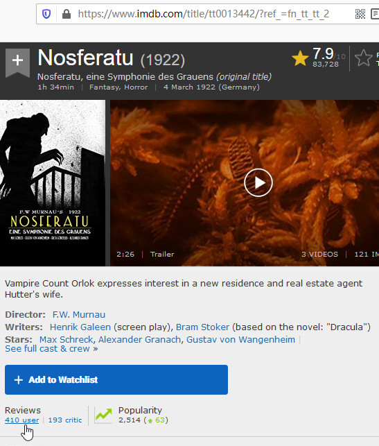 Nosferatu (1922)