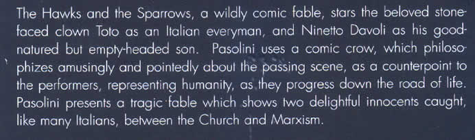 The Hawks And The Sparrows/Uccellacci e uccellini (1966) 