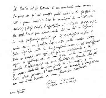 the autograph of Maestro Ennio Morricone!