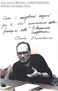 the autograph of Maestro Ennio Morricone!