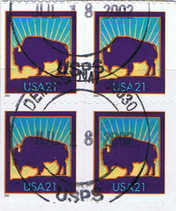 The stamps mailed by Mr.Chilian-02 Buffalo Bill / Bison