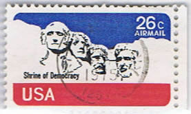 The stamps  Mount Rushmore