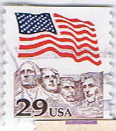 The stamps  Mount Rushmore