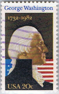 The stamps George Washington - first president of the USA 