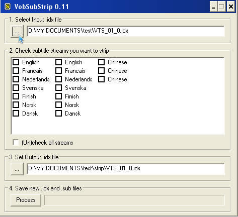 How to reduce weight for IDX/SUB subtitle file (Delete unnecessary language)