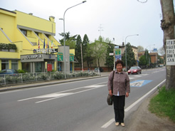 In front of BW-Olimpia in 2006 (My wife)