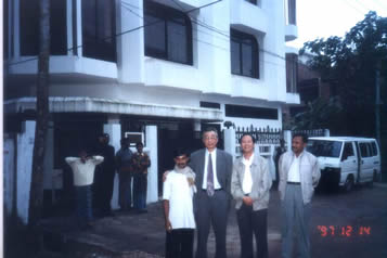 The rented building just is a project headquarters. We taken a group photo for memory with local folks