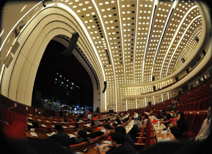 The Red Hall in the center of Shanghai EXPO