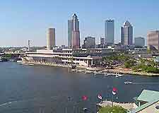 Tampa's skyline and harbor area