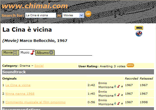 OST La Cina è vicina / China Is Near / йѽ