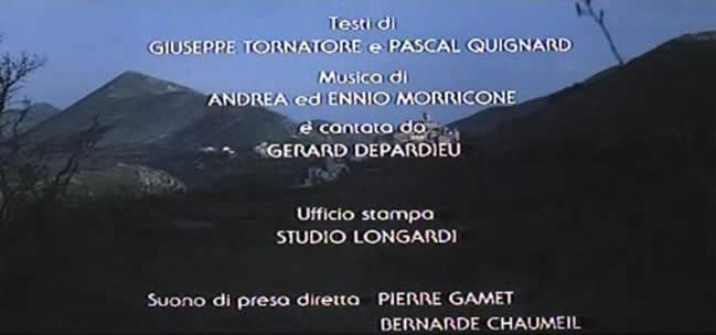 It is shown that the end of film was commond composed by Andre Morricone and Ennio Morricone (01:44:46)