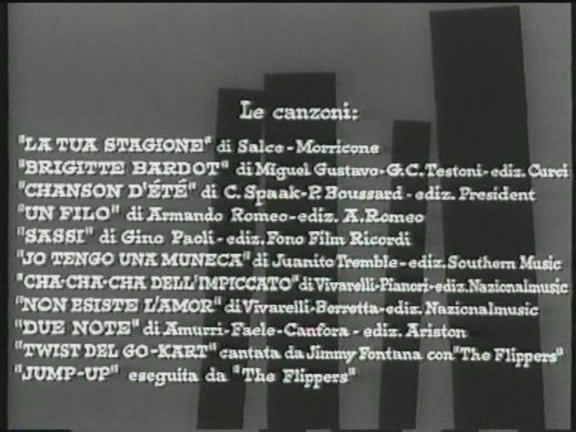 It is shown that the 11 songs in the film (Le Canzoni) (00:01:27)