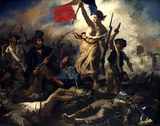 Eugne Delacroix's Liberty Leading the People for July Revolution of 1830,